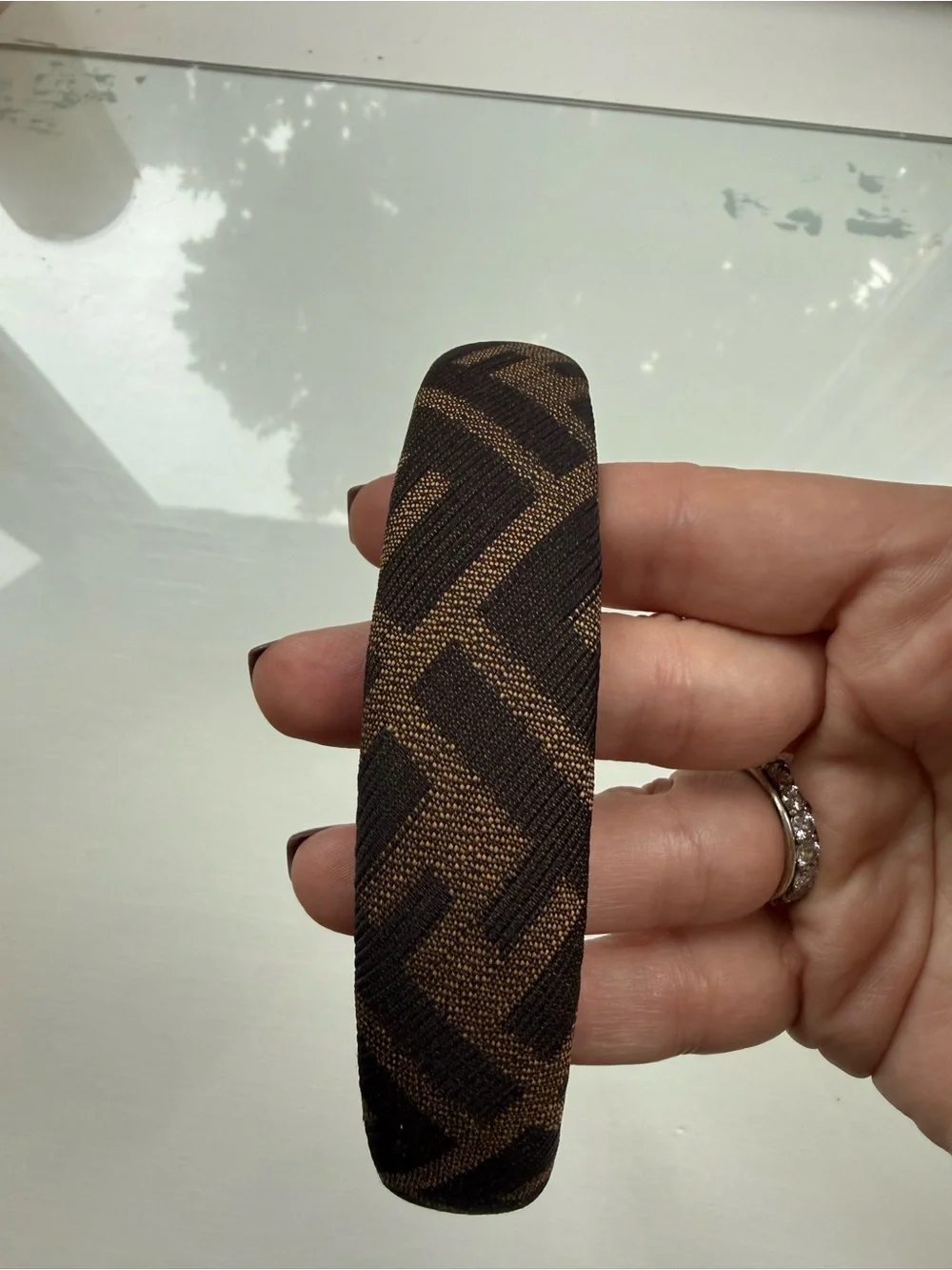 Fendi Brown & Black Logo Headband
